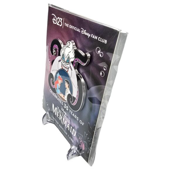 D23 Exclusive The Little Mermaid 35th Anniversary Glow-in-the-Dark Pin LE 1,500 - Picture 3 of 6